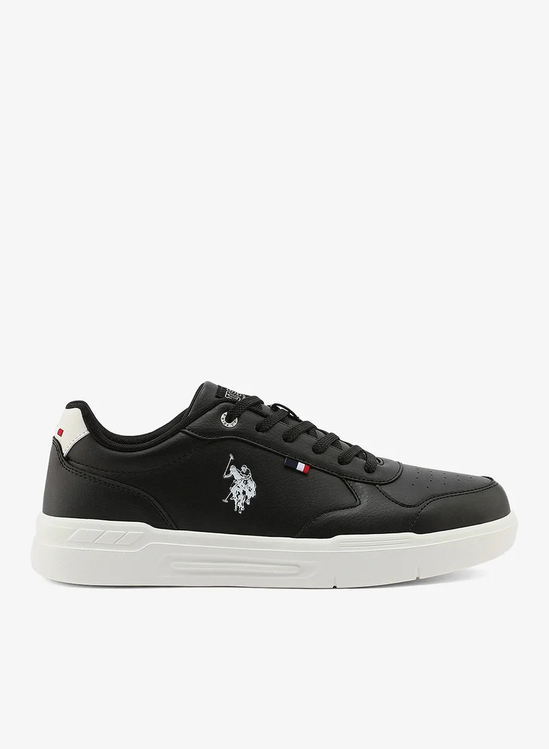 Men's Black Low-Top Sneakers - Classic Lace-Up Design, Comfortable for Everyday Outfits